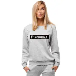 Moteriškas pilkas džemperis "Pikčiūrna"