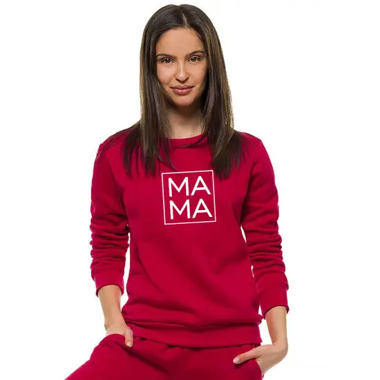 Sieviešu bordo krāsas džemperis MAMA JS/W01