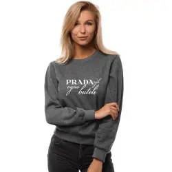 Sieviešu tumši pelēks džemperis Prada
