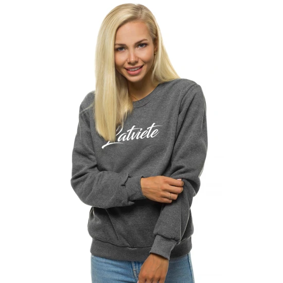 Tumši pelēks sieviešu džemperis Latviete JS/W01