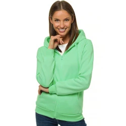 Sieviešu džemperis ar kapuci piparmētru krāsā Look