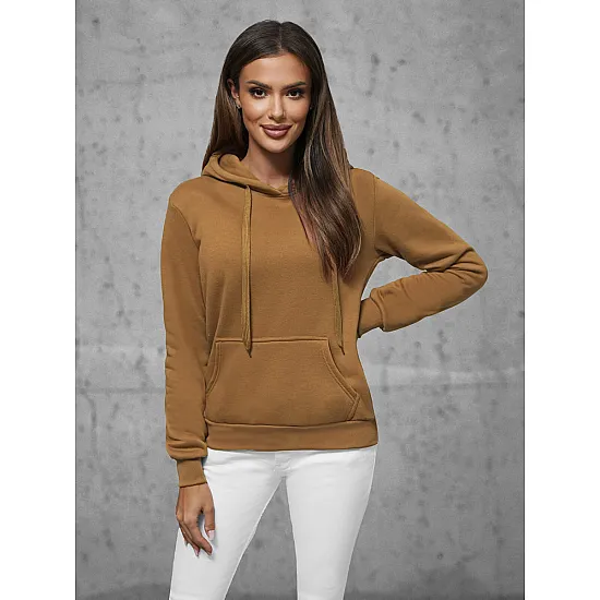 Brązowy sweter damski z kapturem Molin JS/W02