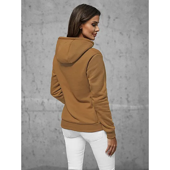 Brązowy sweter damski z kapturem Molin JS/W02