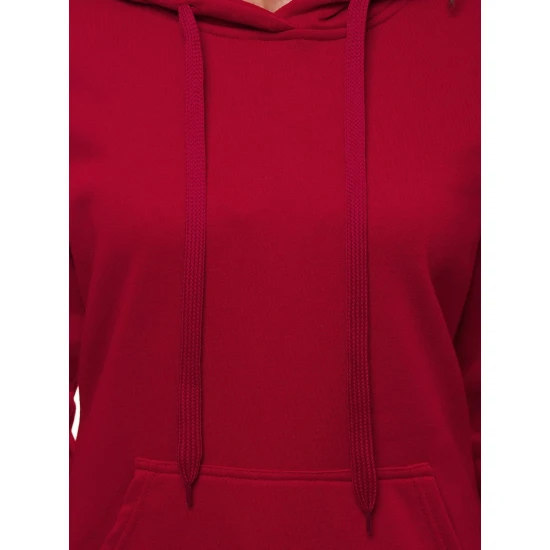 Bordo krāsas sieviešu džemperis ar kapuci Molin JS/W02