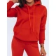 Sarkans sieviešu džemperis ar kapuci Molin JS/W02