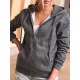 Damski sweter z kapturem w kolorze ciemnoszarym Look JS/W03