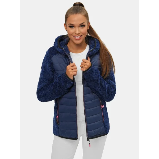 Sieviešu plānā tumši zilā pufja jaka Amor Jakas