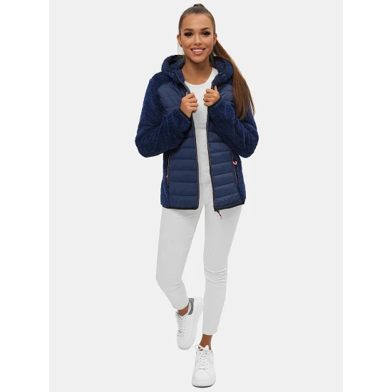 Sieviešu plānā tumši zilā pufja jaka Amor Jakas