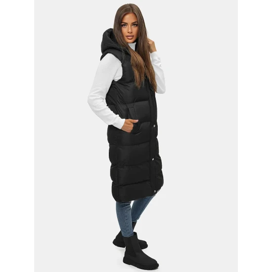 Melna sieviešu veste ar kapuci Vivol JS/M728/39