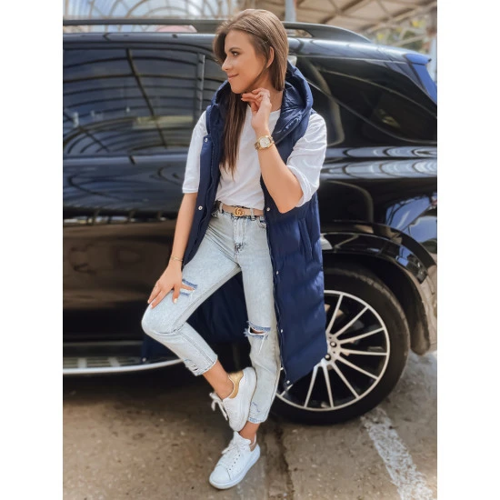 Luves tumši zila veste ar kapuci sievietēm TY3034