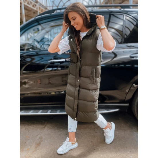 Zaļa sieviešu jaka ar kapuci Luves TY3032