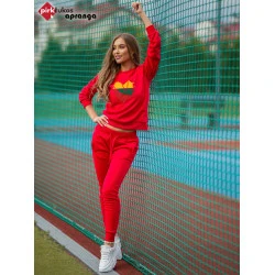 Sieviešu sarkans sporta komplekts Lietuva