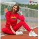 Sieviešu sarkans sporta komplekts Lietuva Sportinis5