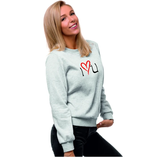Sieviešu pelēks džemperis Love JS/W01