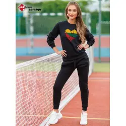Sieviešu melns sporta komplekts Lietuva