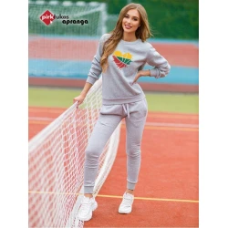Sieviešu gaiši pelēks sporta komplekts Lietuva