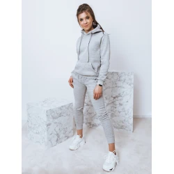 Gaiši pelēks sieviešu komplekts ar kapuci Komet