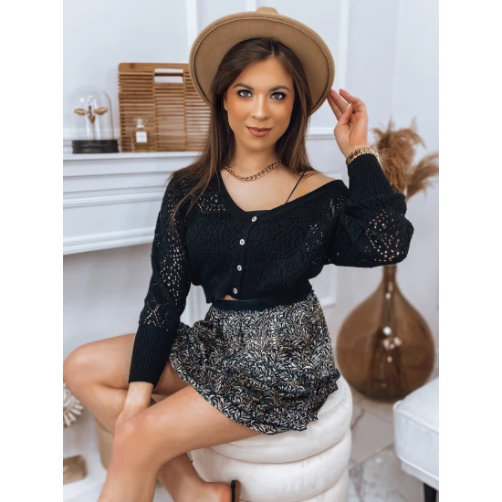 Ador īss melns pogāms džemperis MY1579