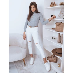 Gaiši pelēks džemperis ar augstu apkakli Silver