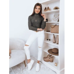 Tumši pelēks džemperis ar augstu kaklu Silver