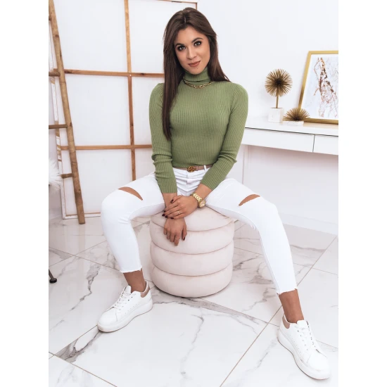 Zaļš džemperis ar augstu apkakli Silver MY1192