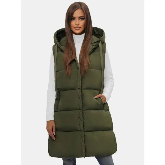 Sieviešu garā veste zaļā krāsā Potom O/81266