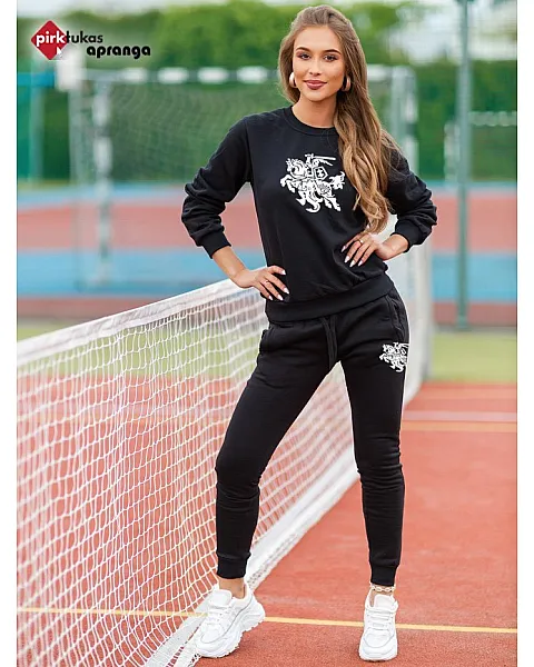 Sieviešu melns sporta komplekts Vytis