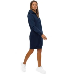 Sieviešu tumši zila kleita ar kapuci Margaret