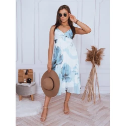 Akcija: Ladybird balta kleita ar ziliem ziediem