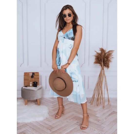 Akcija: Ladybird balta kleita ar ziliem ziediem EY1822