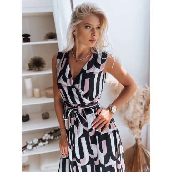 Rozā - melna sieviešu kleita Ulala EY1902