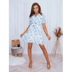 Sieviešu kleita ar ziliem ziediem Rauza