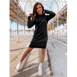 Sieviešu melna kleita ar kapuci Margaret