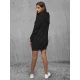 Sieviešu melna kleita ar kapuci Megan JS/YS10003/3