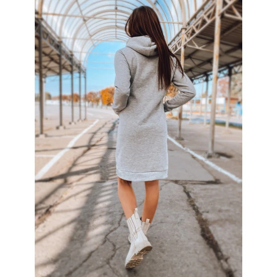 Sieviešu gaiši pelēka kleita ar kapuci Margaret JS/YS10005/2