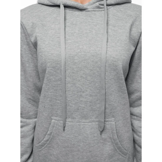 Sieviešu gaiši pelēka kleita ar kapuci Megan JS/YS10003/3