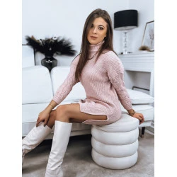 Sieviešu trikotāžas rozā kleita Piron