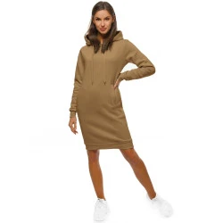 Sieviešu tumši brūna kleita ar kapuci Margaret