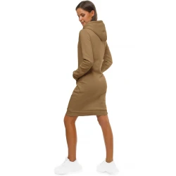 Sieviešu tumši brūna kleita ar kapuci Margaret