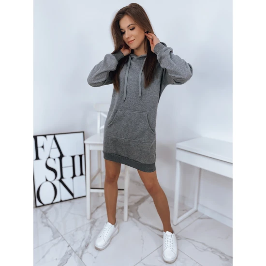 Sieviešu tumši pelēka kleita ar kapuci Megan JS/YS10003/5