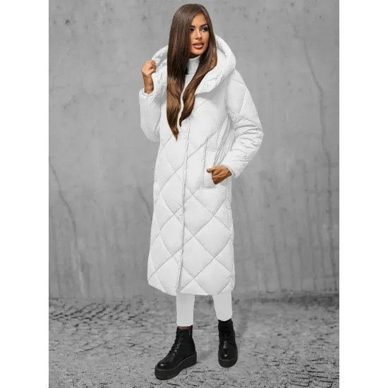 Balta sieviešu stepēta ziemas jaka Coco JS/5M3173/281