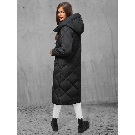 Melna sieviešu stepēta ziemas jaka Coco JS/5M3173/392