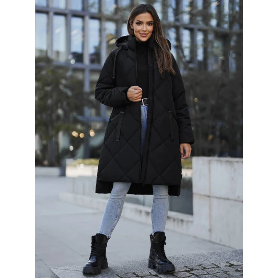 Garā melnā ziemas jaka Steper