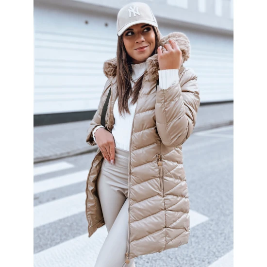 Sieviešu gaiši brūna stepēta jaka Crystal Sieviešu jakas