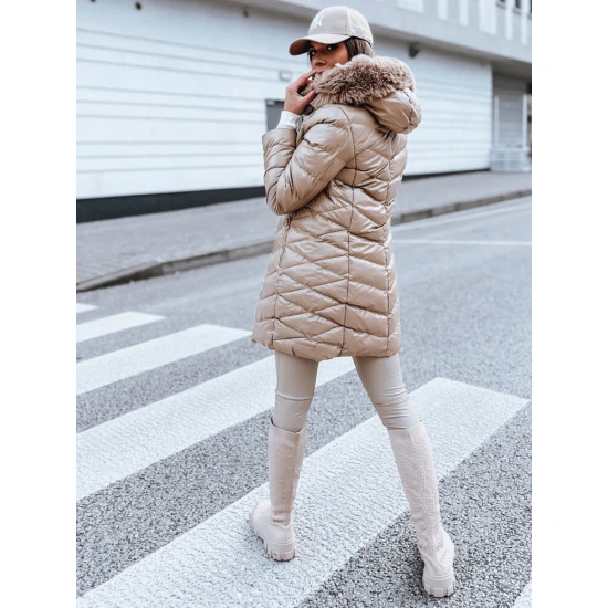 Sieviešu gaiši brūna stepēta jaka Crystal Sieviešu jakas