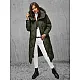 Women's green quilted winter jacket Coco JS/5M3173/136