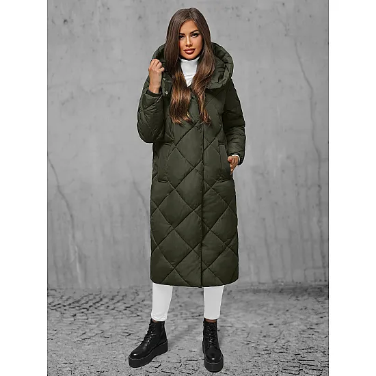 Women's green quilted winter jacket Coco JS/5M3173/136