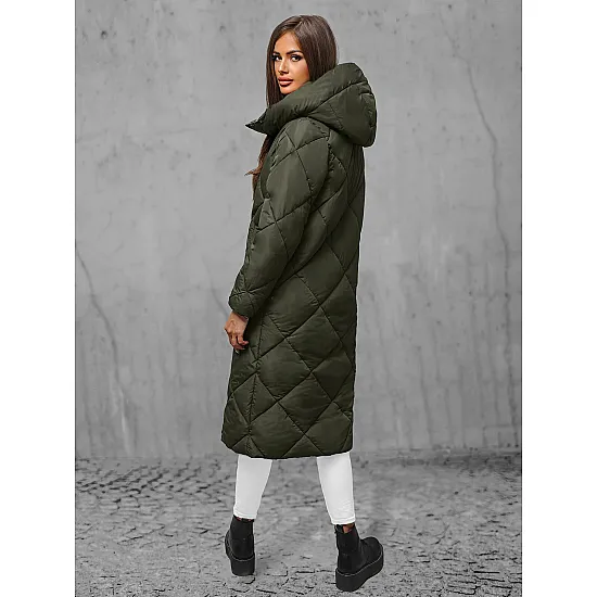 Women's green quilted winter jacket Coco JS/5M3173/136