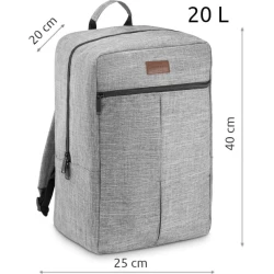 Pelēka lidmašīnas mugursoma