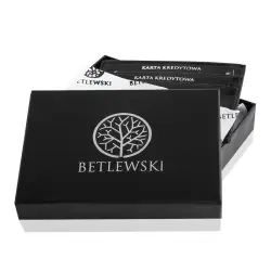Izpārdošana BETLEWSKI® ādas kredītkaršu futrālis (sarkans) 